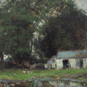 John Falconar Slater, Landscape With Cottage & Duck Pond