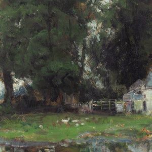 John Falconar Slater, Landscape With Cottage & Duck Pond