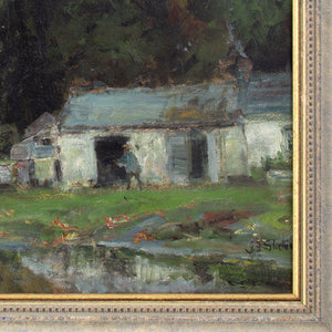 John Falconar Slater, Landscape With Cottage & Duck Pond