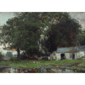 John Falconar Slater, Landscape With Cottage & Duck Pond