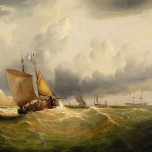 William Broome, Fishing Boats In A Strong Breeze Off Dover