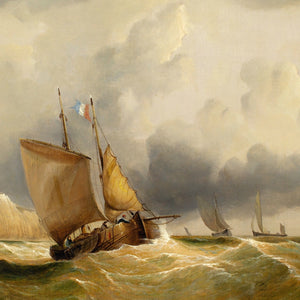 William Broome, Fishing Boats In A Strong Breeze Off Dover