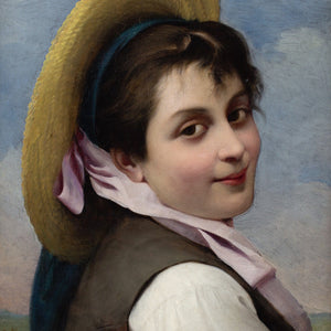 Giovanni Rota, Portrait Of A Girl In A Straw Hat