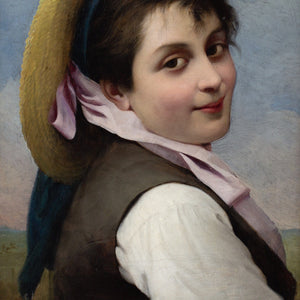 Giovanni Rota, Portrait Of A Girl In A Straw Hat