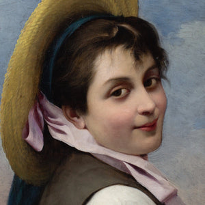 Giovanni Rota, Portrait Of A Girl In A Straw Hat