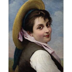 Giovanni Rota, Portrait Of A Girl In A Straw Hat