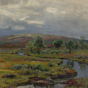 Fredrik Borgen, River Landscape With Grazing Cattle