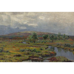 Fredrik Borgen, River Landscape With Grazing Cattle