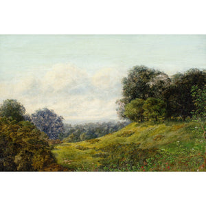 Harry William Adams, Wooded Hilltop Landscape With Distant View