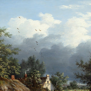 Edward Charles Williams (Attributed), Wooded River Landscape With Boathouse, Cottage & Fishermen
