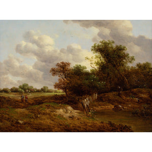 Richard Hilder, Landscape With Figures & Stream