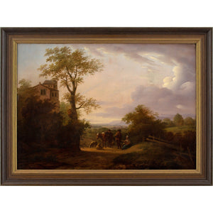 Mid-18th-Century Dutch School, Landscape With Travellers, Distant View & Building