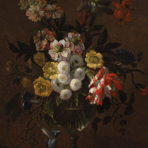 Charles-Gilles Dutillieu (Circle), Still Life With Flowers & Glass Vase