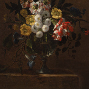 Charles-Gilles Dutillieu (Circle), Still Life With Flowers & Glass Vase