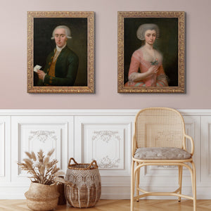 Mid-18th-Century Italian School, Pair Of Companion Portraits