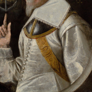 Early 17th-Century Dutch School, Portrait Of A Swedish Officer With An Anchor & Ceremonial Langdebeve