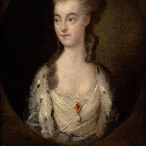 Thomas Gainsborough (Follower), Portrait Of Miss Sparrow
