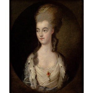 Thomas Gainsborough (Follower), Portrait Of Miss Sparrow