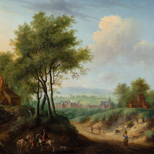 Jan Ludewick De Wouters, Wooded Landscape With Riders, Ruin & Distant Town