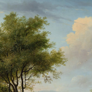 Jan Ludewick De Wouters, Wooded Landscape With Riders, Ruin & Distant Town