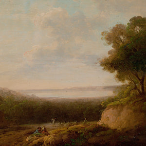 John Rathbone, Landscape With Lake, Track & Figures