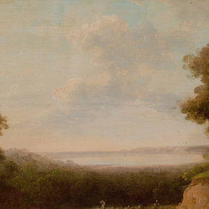 John Rathbone, Landscape With Lake, Track & Figures
