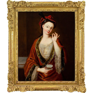 Jacques François Courtin (Circle), Portrait Of A Lady Taking Snuff