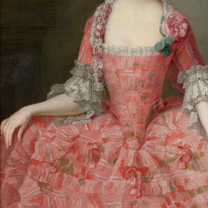 Johann Michael Millitz, Portrait Of A Lady In A Pale Pink Gown