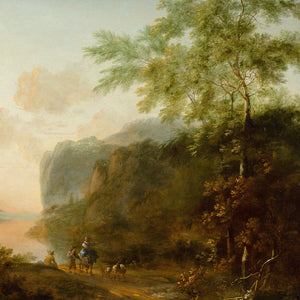 Jan Both (Follower), Idyllic River Landscape With Figures