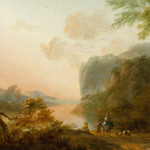 Jan Both (Follower), Idyllic River Landscape With Figures