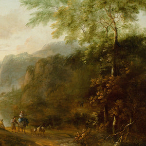 Jan Both (Follower), Idyllic River Landscape With Figures