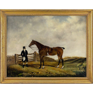 W.S. Cooper, A Bay Hunter & Groom In A Landscape