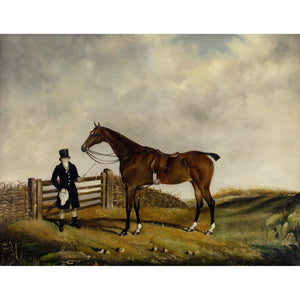 W.S. Cooper, A Bay Hunter & Groom In A Landscape