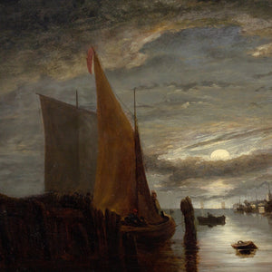 John Berney Crome, Nocturne With Fishing Boats