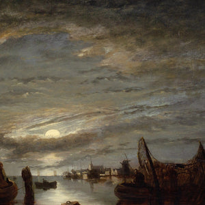 John Berney Crome, Nocturne With Fishing Boats