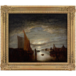 John Berney Crome, Nocturne With Fishing Boats