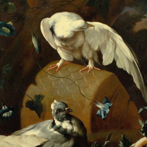 Franz Werner Von Tamm (Attributed), Still Life With Pigeons & Guinea Pigs In A Forest