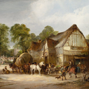 William Shayer & Edward Charles Williams, Travellers Outside An Inn