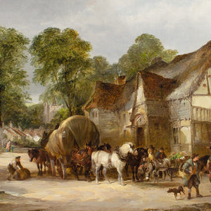 William Shayer & Edward Charles Williams, Travellers Outside An Inn