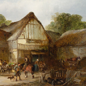 William Shayer & Edward Charles Williams, Travellers Outside An Inn