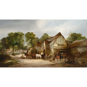 William Shayer & Edward Charles Williams, Travellers Outside An Inn