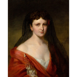 19th-Century Austrian School, Portrait Of A Lady In Spanish Attire