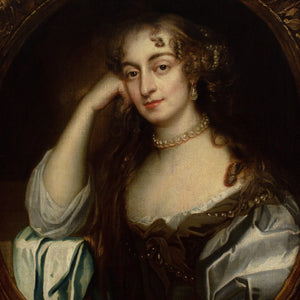 Sir Peter Lely (Follower), Portrait Of A Lady With Pearls