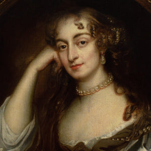 Sir Peter Lely (Follower), Portrait Of A Lady With Pearls