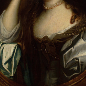 Sir Peter Lely (Follower), Portrait Of A Lady With Pearls