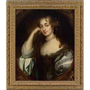 Sir Peter Lely (Follower), Portrait Of A Lady With Pearls