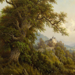 Joseph Jacob Burgaritzky, View Of Bregenz, Austria, With Lake Constance & Deuring Castle