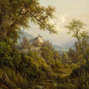 Joseph Jacob Burgaritzky, View Of Bregenz, Austria, With Lake Constance & Deuring Castle