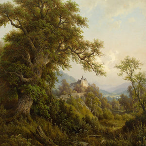 Joseph Jacob Burgaritzky, View Of Bregenz, Austria, With Lake Constance & Deuring Castle