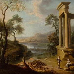Early 18th-Century French School, Classical Landscape With Ruins & Figures